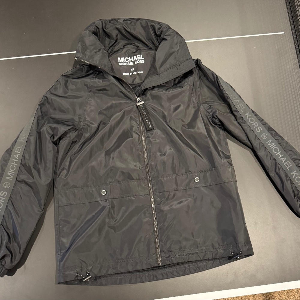 Women's Michael Kors Windbreaker Jacket~Black~Size X-Small